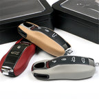 Leather Key Cover for Porsche Macan Cayenne 911 718 Panamera - Sub Gray - 911 2013-2018 - image 3