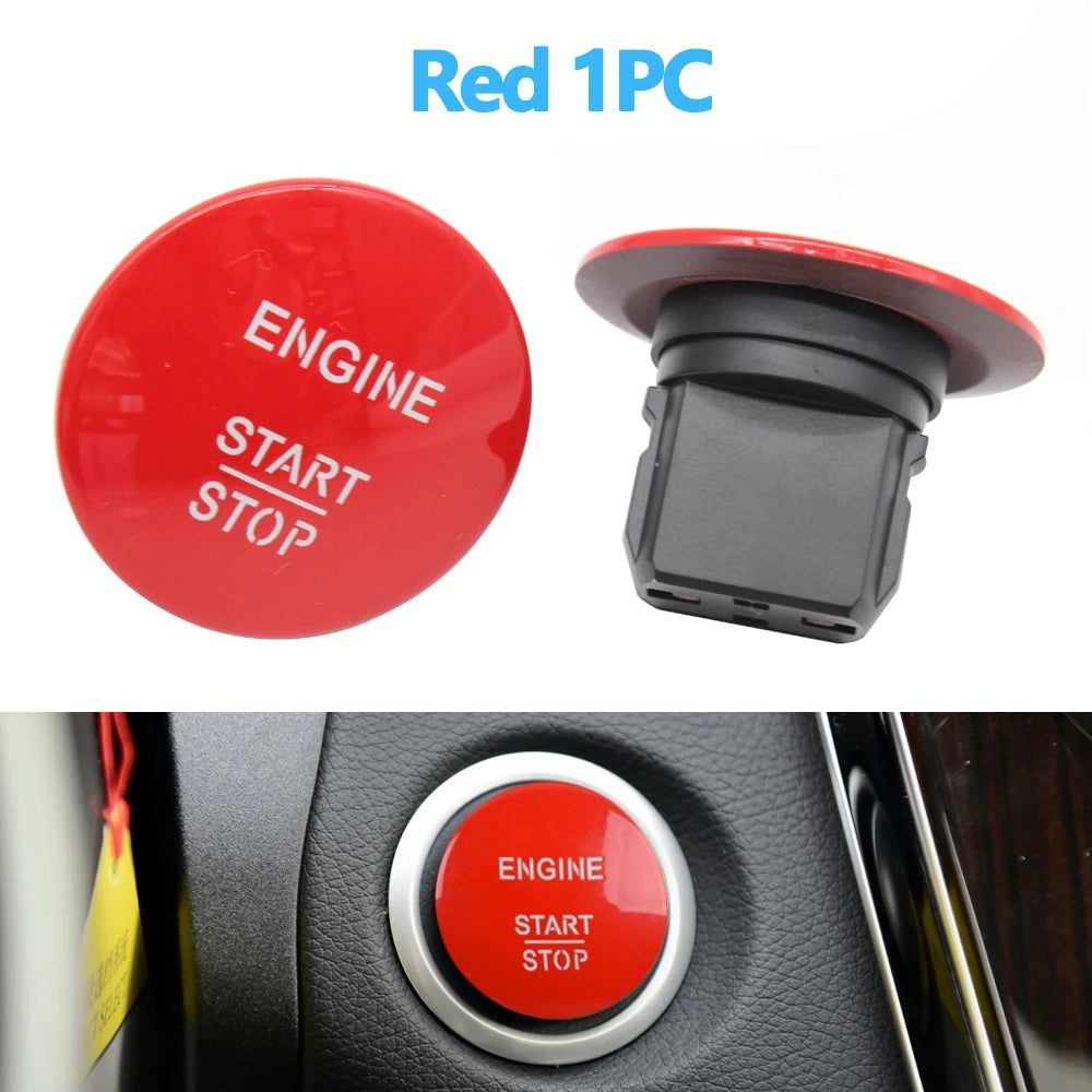 Universal Keyless Start Stop Push Button Engine Ignition Switch Key for Mercedes-Benz W221 W204 W205 W212 2215450714 - image