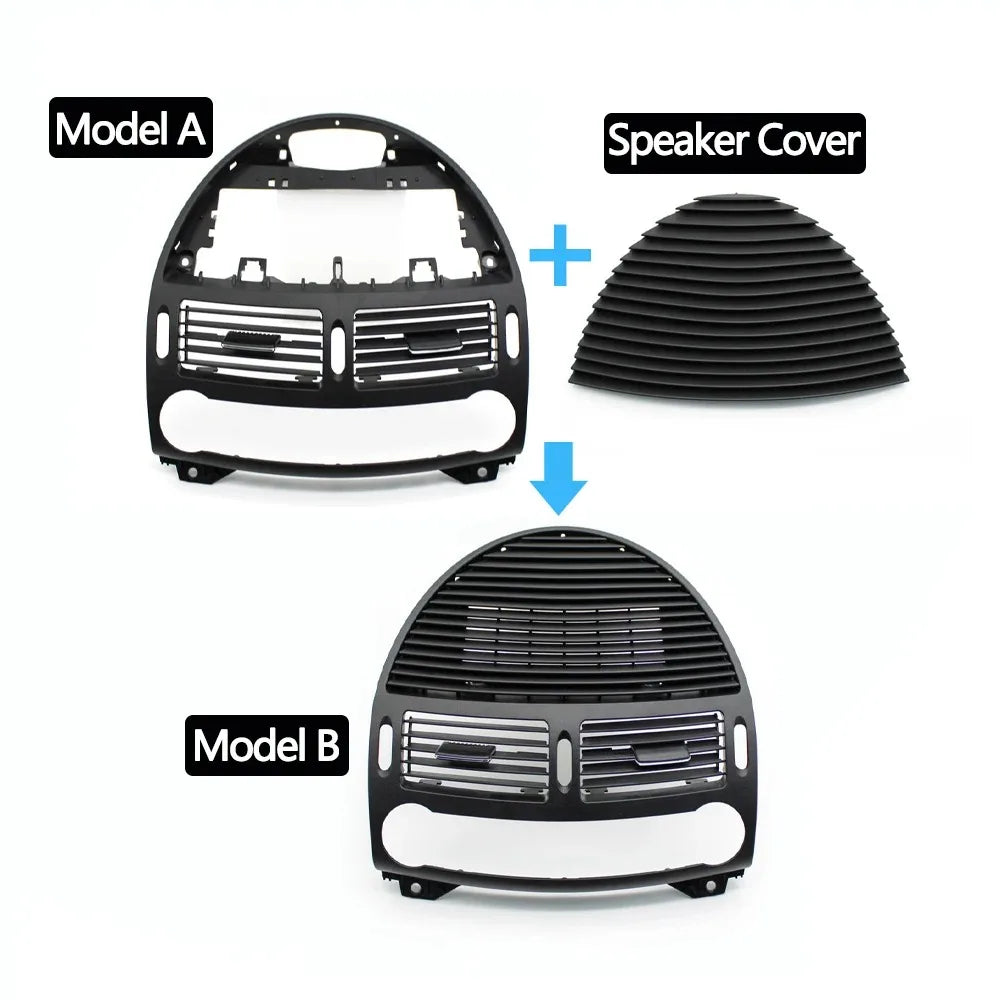Front Dashboard Central AC Air Vent Grille Panel Cover for Mercedes-Benz E Class W211 2003-2008 2118300054 - image 10