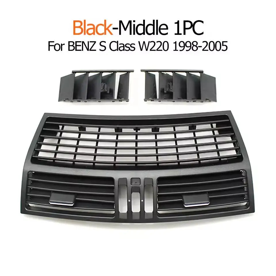 Front Middle AC Vent Grille Outlet Panel Cover for Mercedes-Benz S Class W220 S300 S350 1998-2005 - 27*13.5CM - Middle