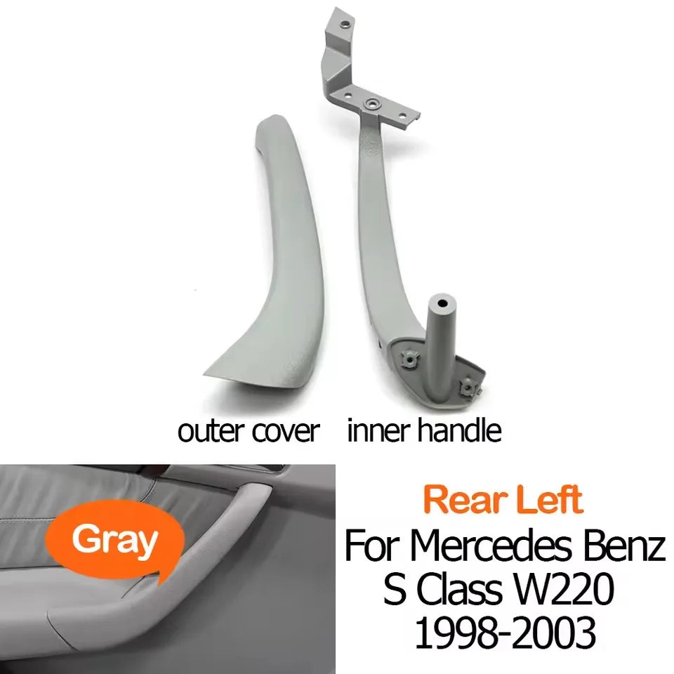 Interior Door Handle Trim Assembly for Mercedes-Benz S Class W220 1998-2003 2208100154 2208101354 - Rear Left-Gray - image 11