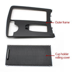 Central Armrest Drink Cup Holder Shutter Outer Frame Panel Set for Mercedes-Benz C E Class W204 W207 W212 2046800107 - image