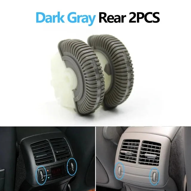 4pcs Set Front Air Conditioning Control Roller AC Vent Rolling Wheel for Mercedes-Benz E CLS Class W211 W219 E200 E300 - Dark