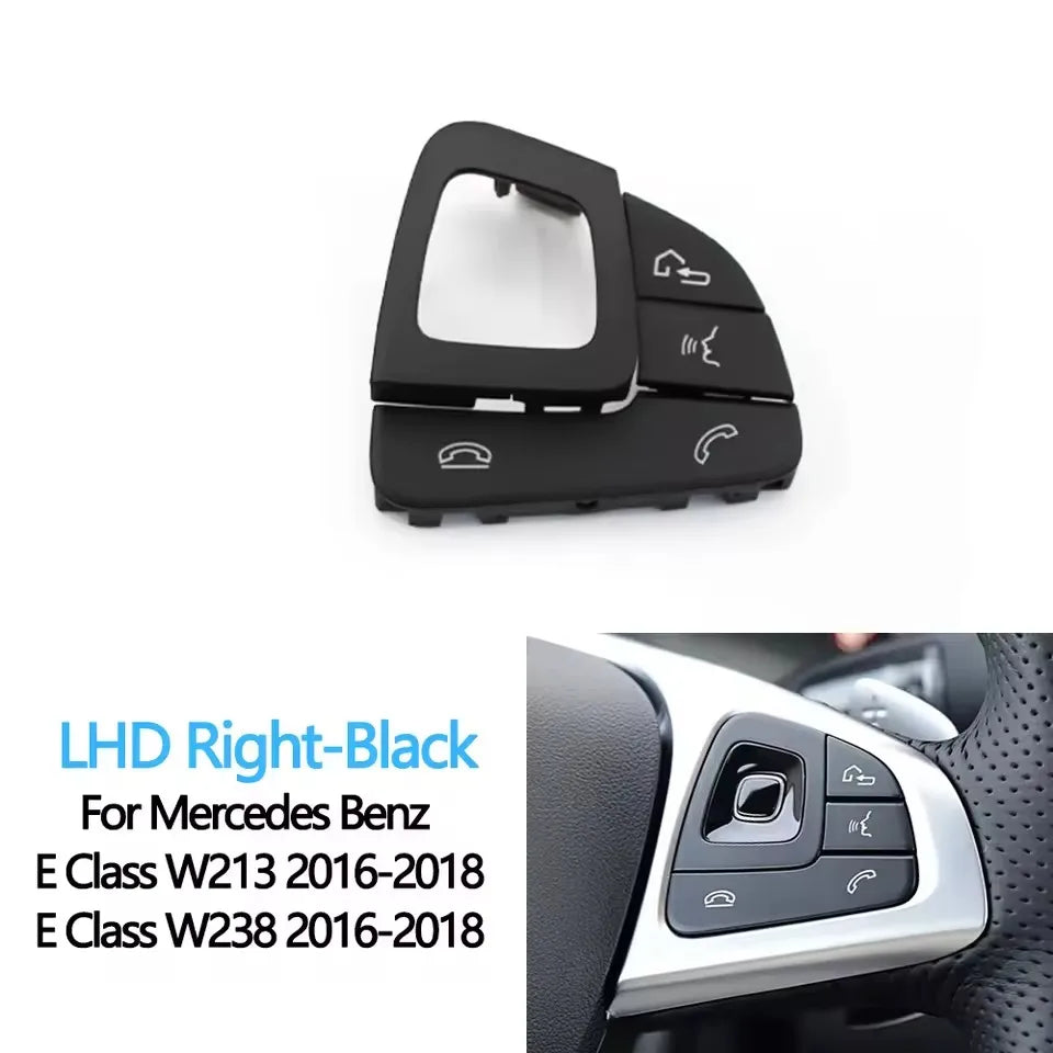 Multifunction Steering Wheel Volume Control Switch Button Cover for Mercedes-Benz E Class W213 Sedan W238 Coupe - 5*5*0.8cm