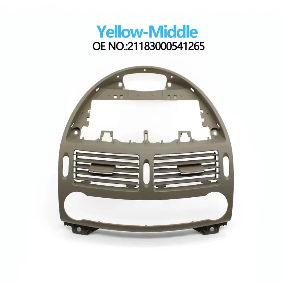 Front Dashboard Central AC Air Vent Grille Panel Cover for Mercedes-Benz E Class W211 2003-2008 2118300054 - Yellow - image 6