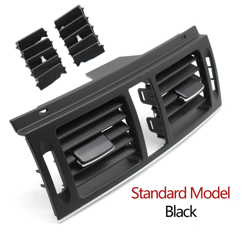 Central Dash Fresh AC Vent Grille Cover for Mercedes-Benz W204 C Class 2007-2011 2048304054 2048304154 - Black-Standard Model