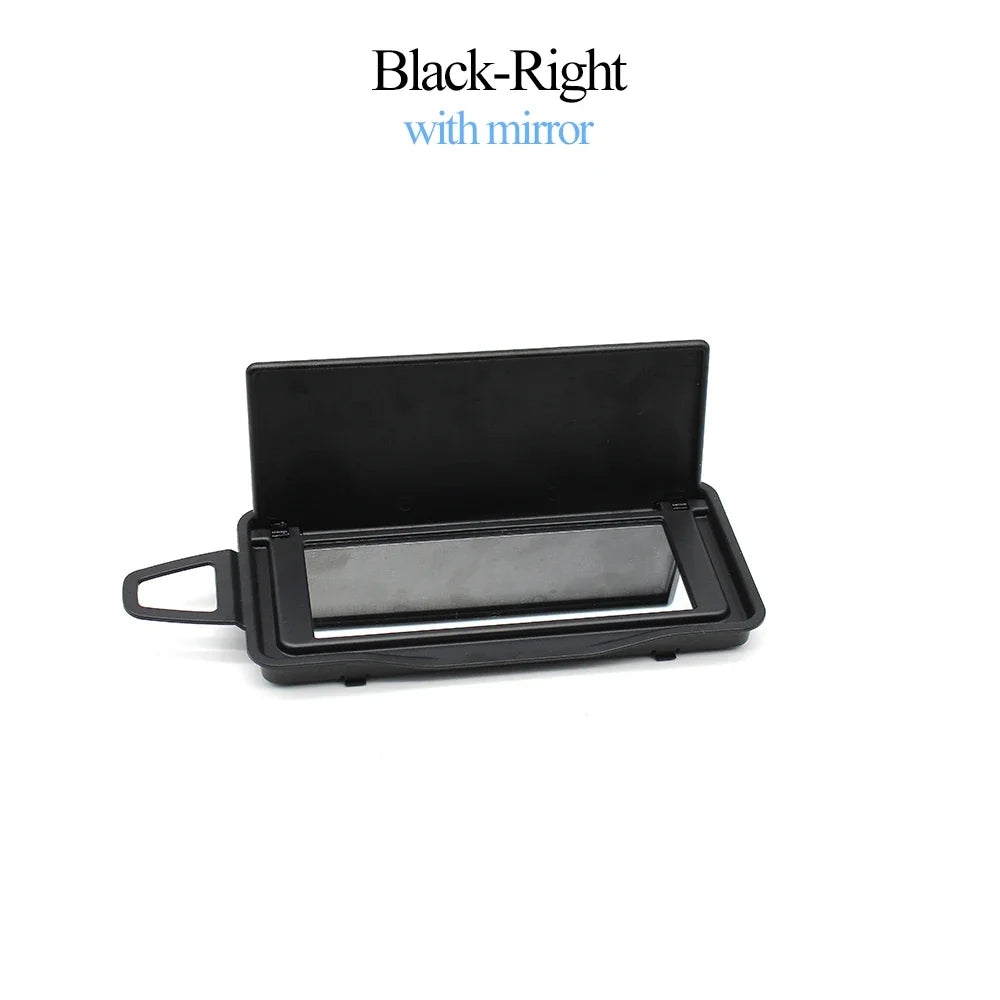Front Sun Shade Visor Mirror Makeup Cosmetic Mirror Cover for Mercedes-Benz E CLS Class W212 W218 E200 E300 - Black  Right