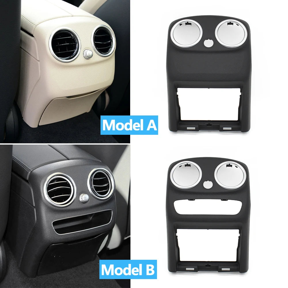 Rear Center Console Rear Air Vent Outer Frame Cover Trim for Mercedes-Benz C Class W205 Sedan Coupe 2014 2015 2016 2017-2023