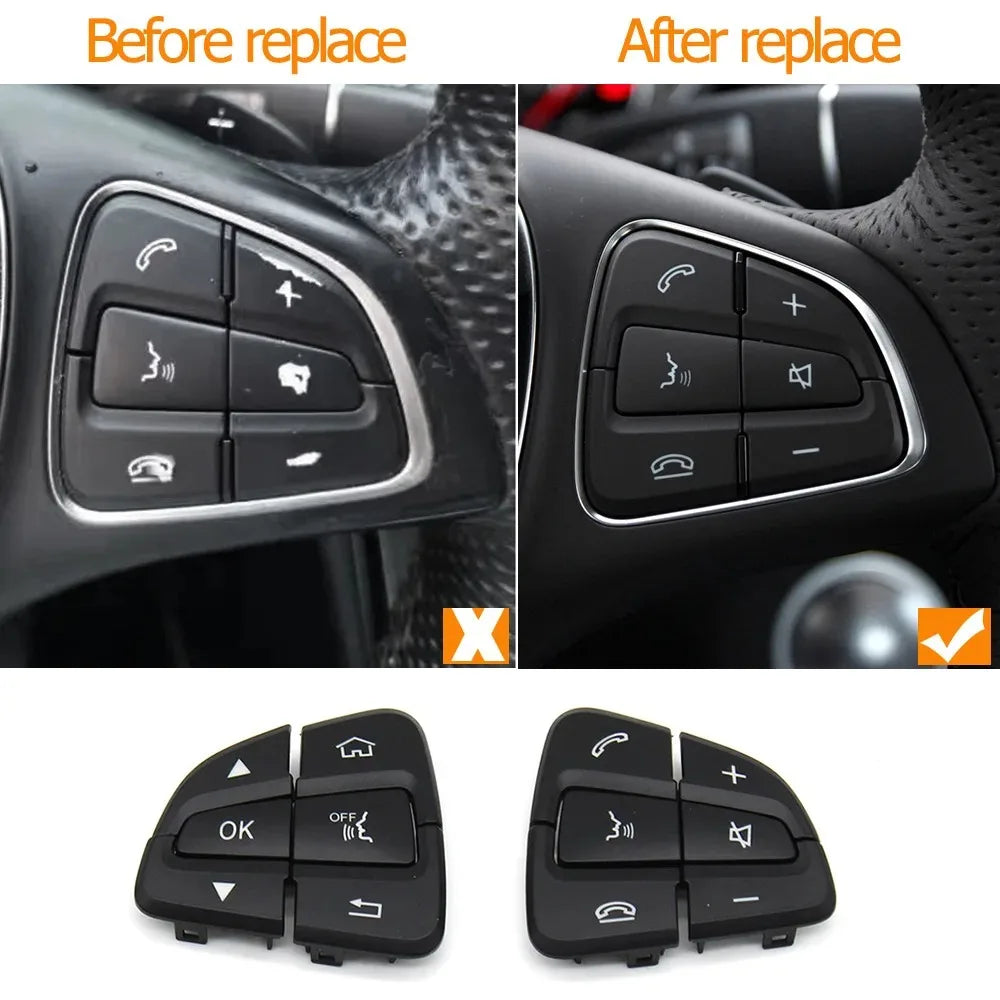 Steering Wheel Buttons Multi-function Control Switch Button for Mercedes-Benz V Class W447 W448 AMG GT W190 0999050151