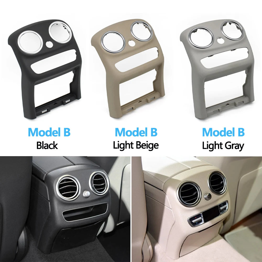 Rear Center Console Rear Air Vent Outer Frame Cover Trim for Mercedes-Benz C Class W205 Sedan Coupe 2014 2015 2016 2017-2023
