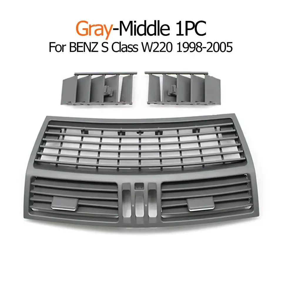 Front Middle AC Vent Grille Outlet Panel Cover for Mercedes-Benz S Class W220 S300 S350 1998-2005 - 27*13.5CM - Middle