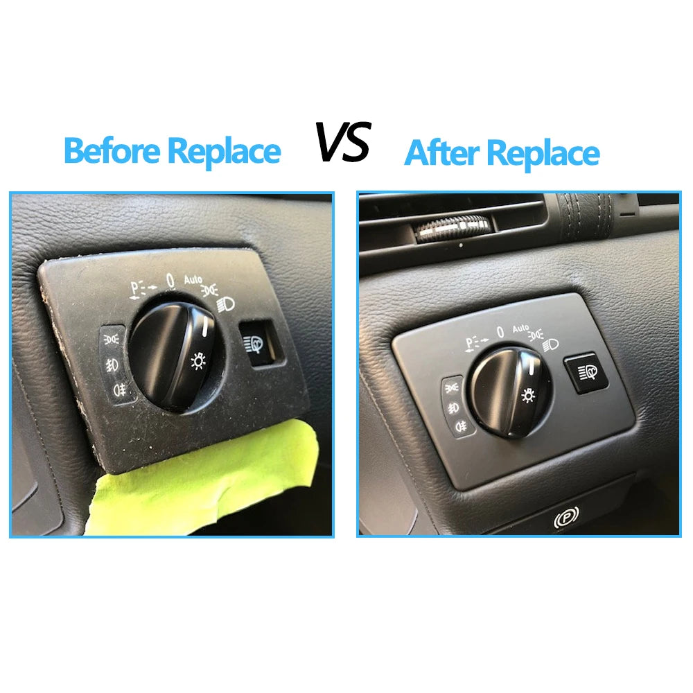 Front Dashboard Headlight Switch Cover Trim for Mercedes-Benz CL Class W215 2000-2006 2155450104 - image 2